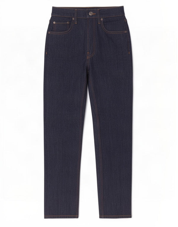 Blugi drepti pentru femei cu talie înaltă Zara EU 36 XS L26 L27 Bumbac bleumarin