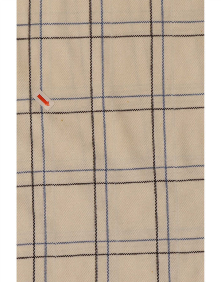 Tricou polo pentru bărbați Ellesse, bumbac cu carouri alb mediu