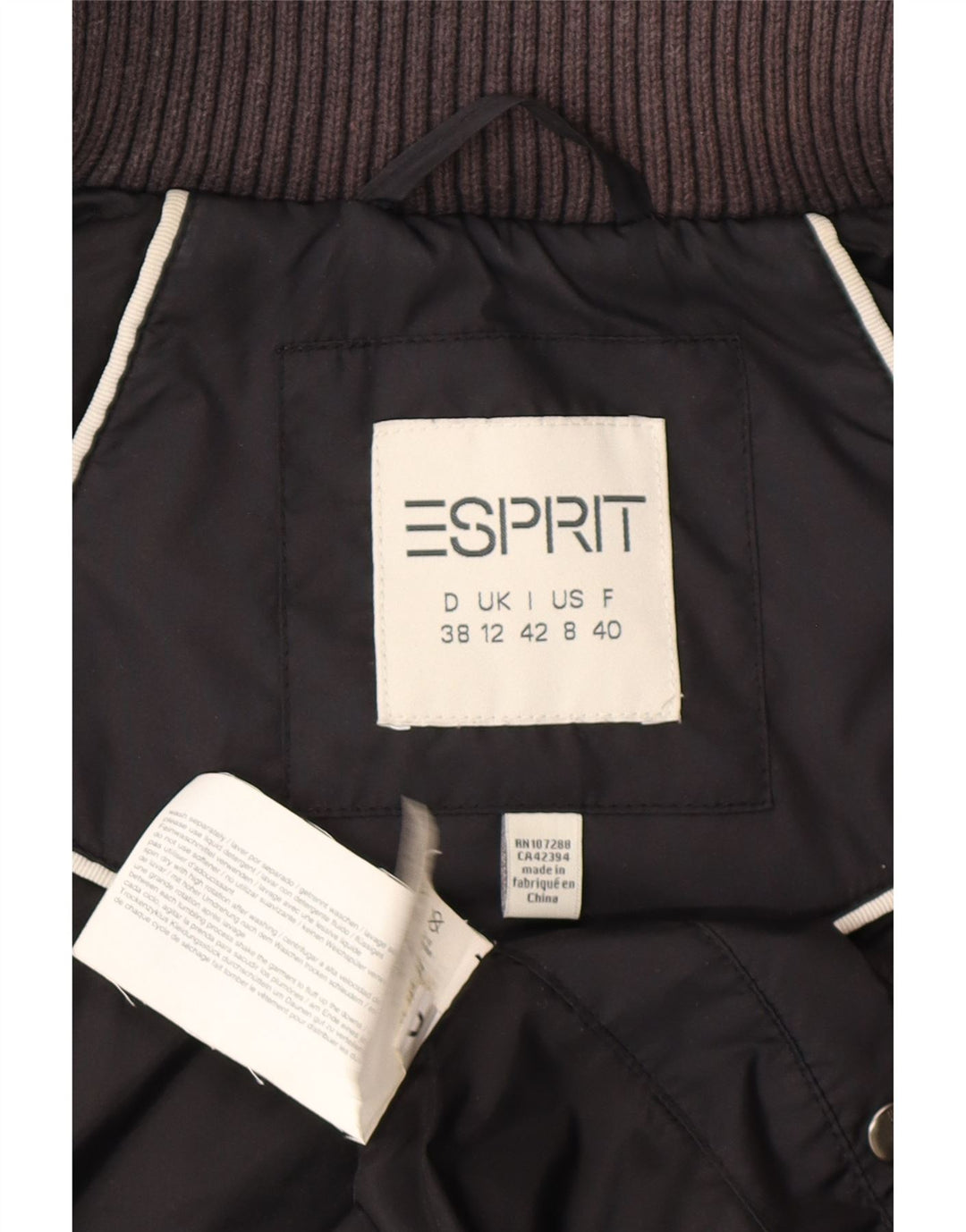 Gilet căptușit pentru femei Esprit UK 12 Poliester mediu negru