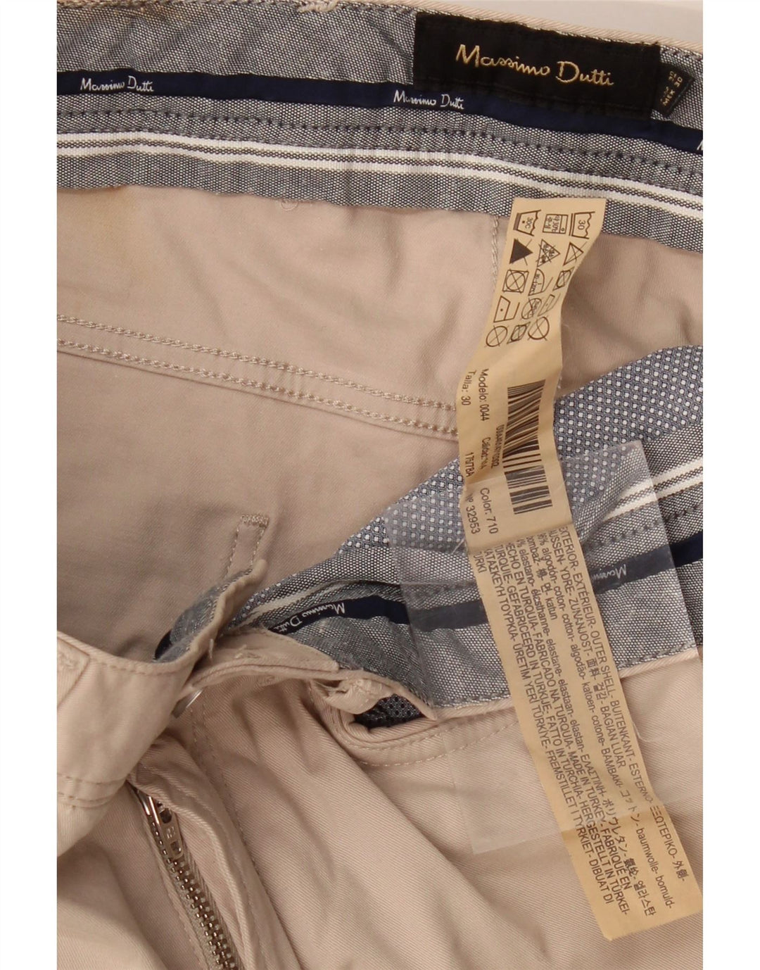 MASSIMO DUTTI Pantaloni Drepți Casual Bărbați EU 38 Mici L30 L33 Bej