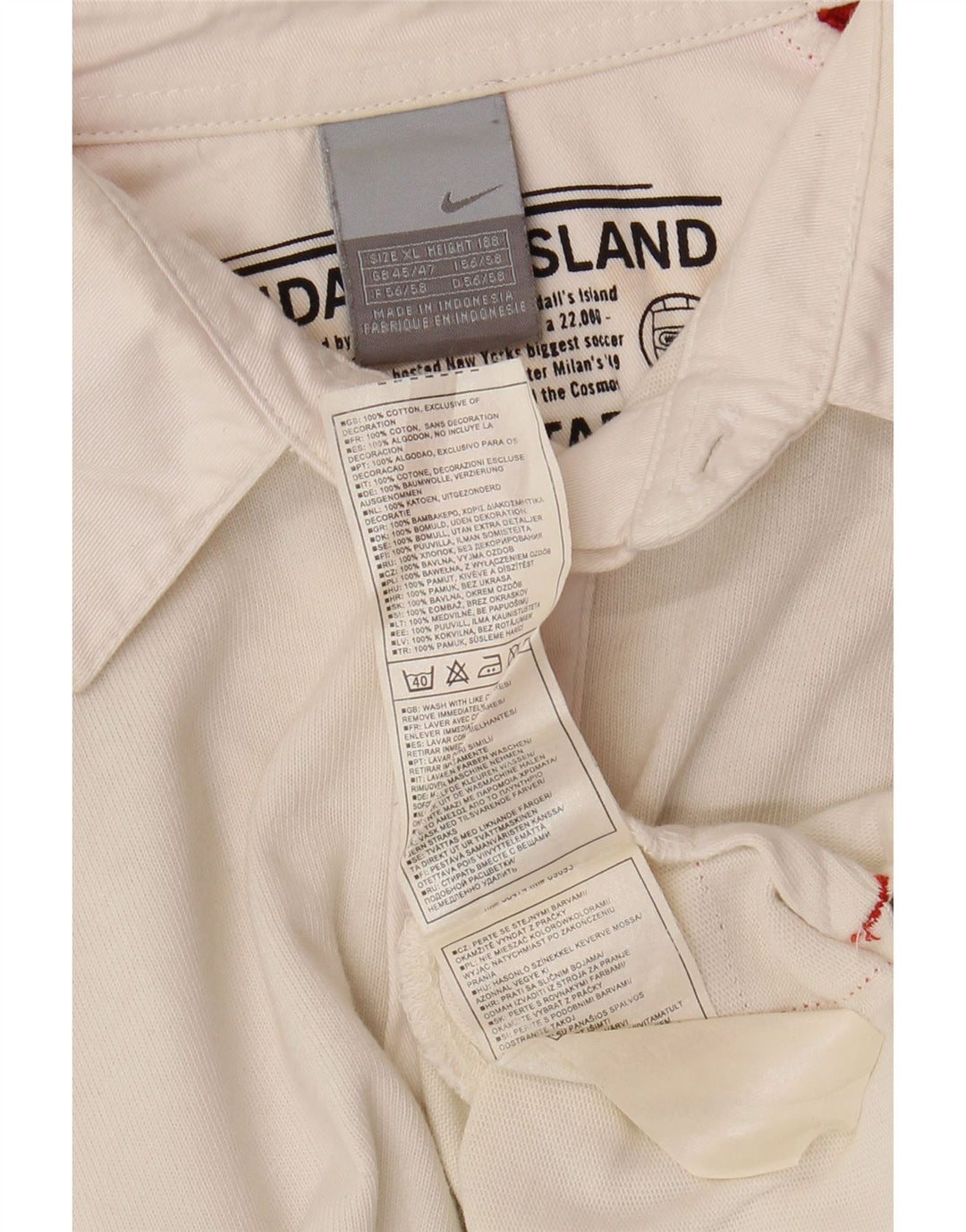 Tricou polo rugby cu mânecă lungă pentru bărbați NIKE UK 45/47 XL, alb, bloc de culoare