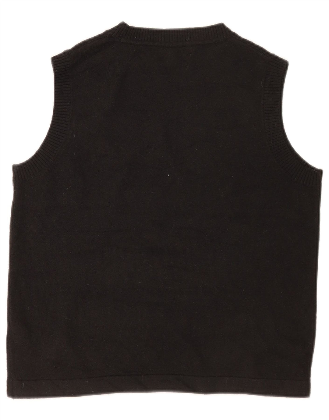 Marks & Spencer Womens Vest Tank Top UK 14 Medium Black Poliester