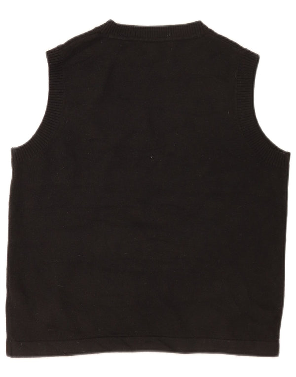 Marks & Spencer Womens Vest Tank Top UK 14 Medium Black Poliester