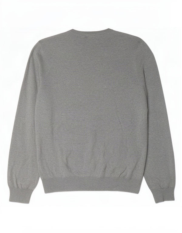 Pulover pentru bărbați Marks & Spencer, cu decolteu în V, XL, bumbac cu pete gri