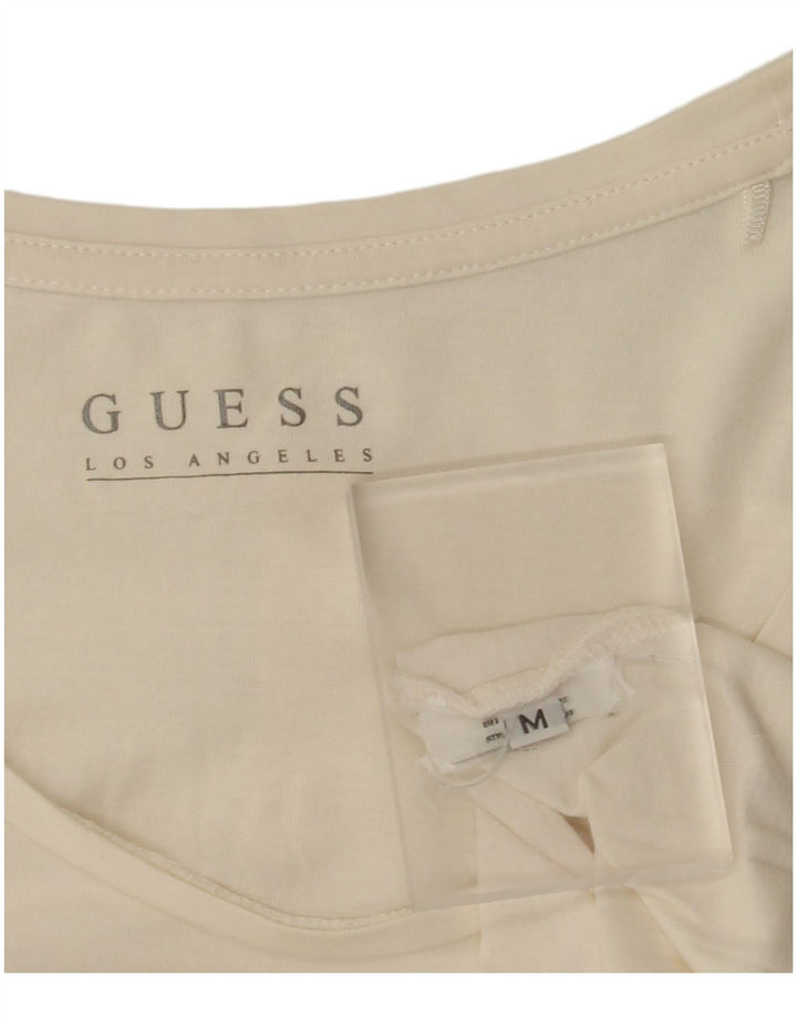 Top grafic pentru femei Guess cu mânecă lungă UK 12 Medium Off White