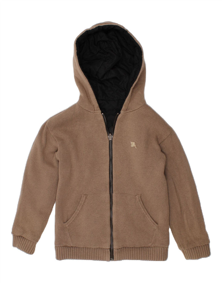 Jachetă reversibilă cu glugă BURBERRY pentru băieți 4-5 ani poliester negru