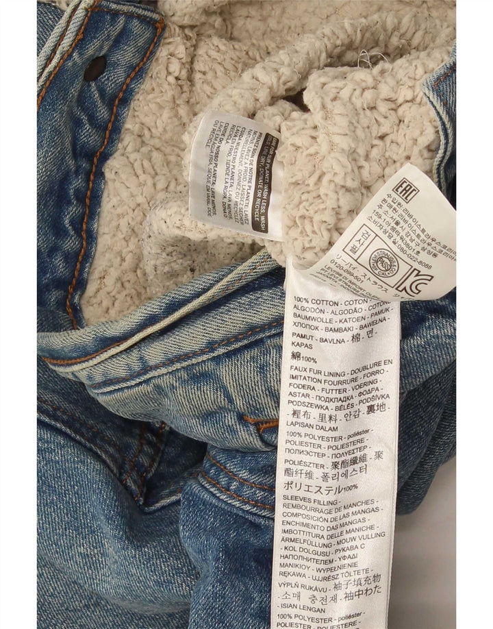 Jachetă pentru bărbați Levi's Sherpa denim UK 40, mare, albastru, bumbac