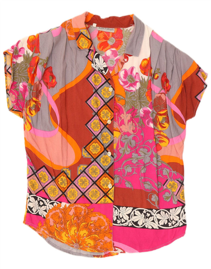 Cămașă supradimensionată pentru femei ALBA FORNARI UK 10 mic, multicoloră, mozaic