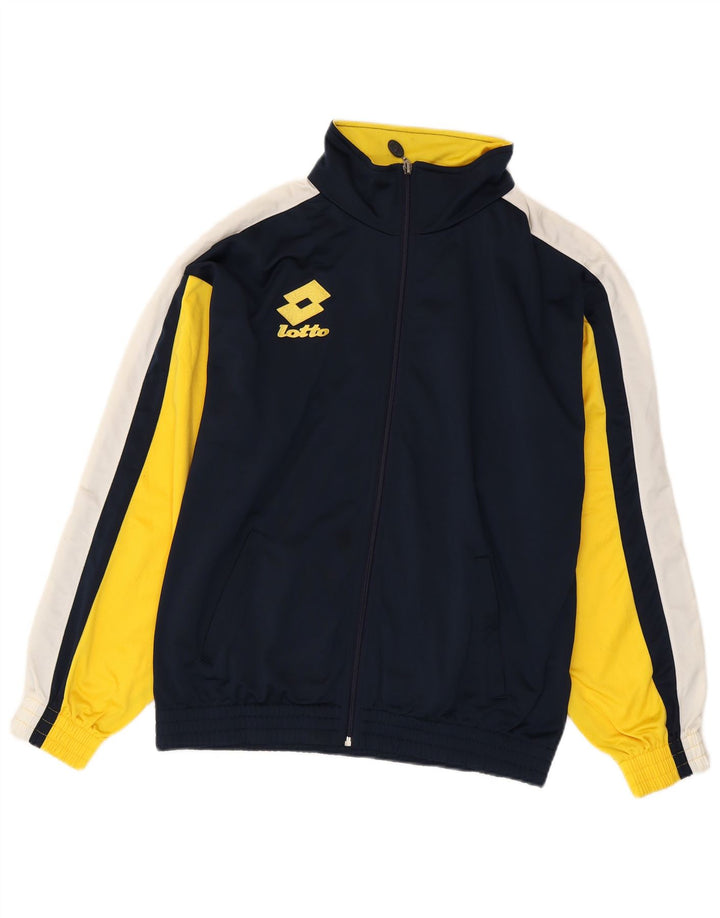 Jachetă de trening grafică Lotto pentru bărbați, mijlociu, albastru bleumarin