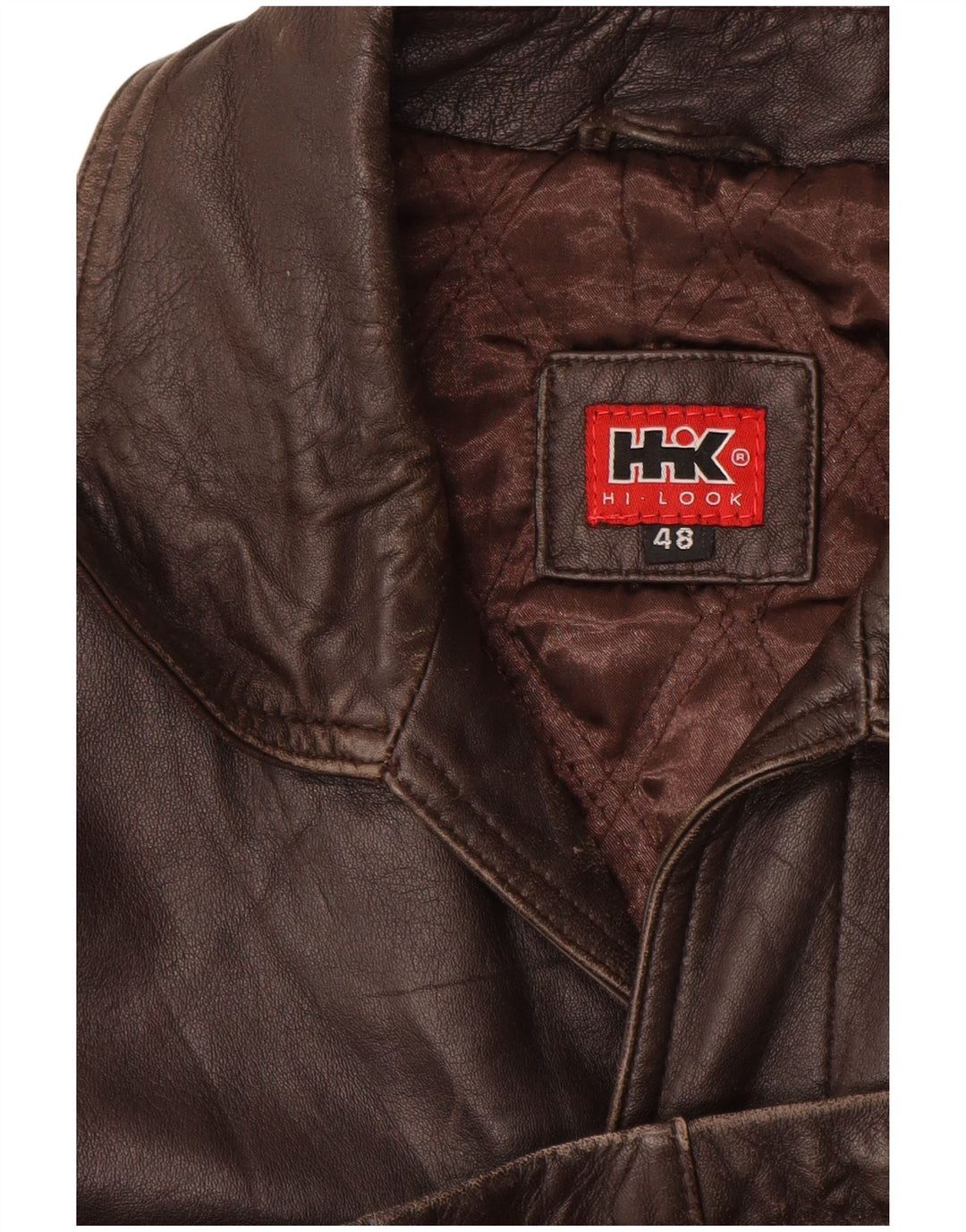 Jachetă din piele vintage pentru bărbați EU 48 din piele maro medie