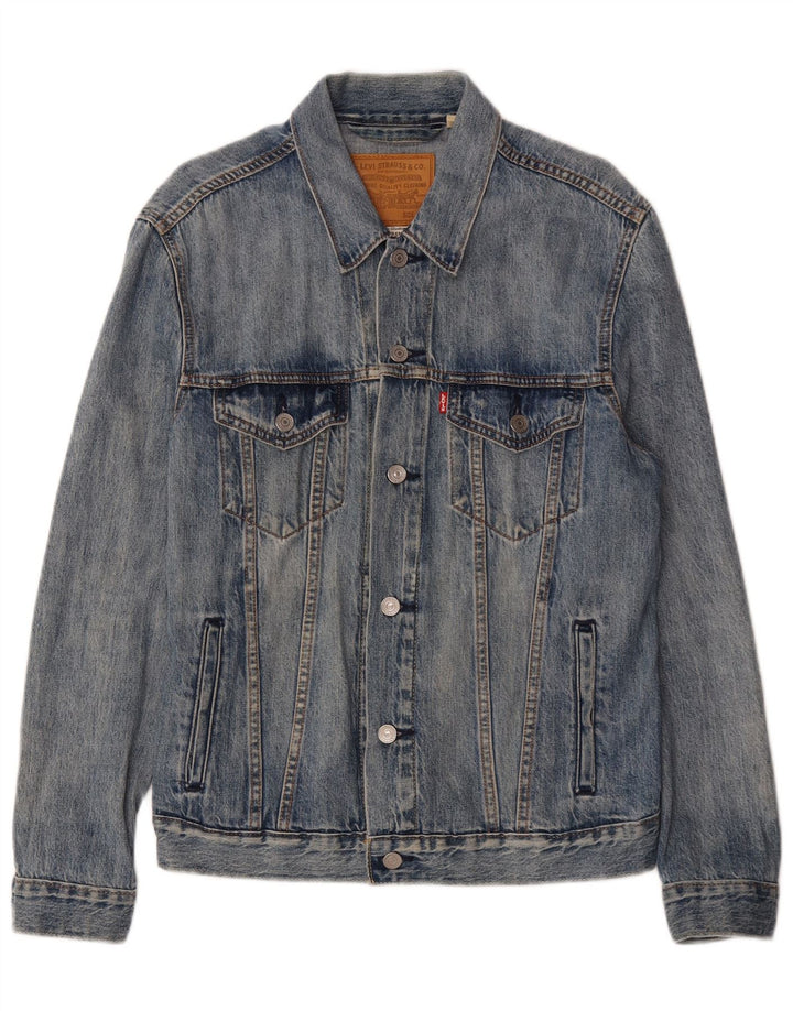 Jachetă de blugi pentru bărbați Levi's UK 38, bumbac albastru mediu