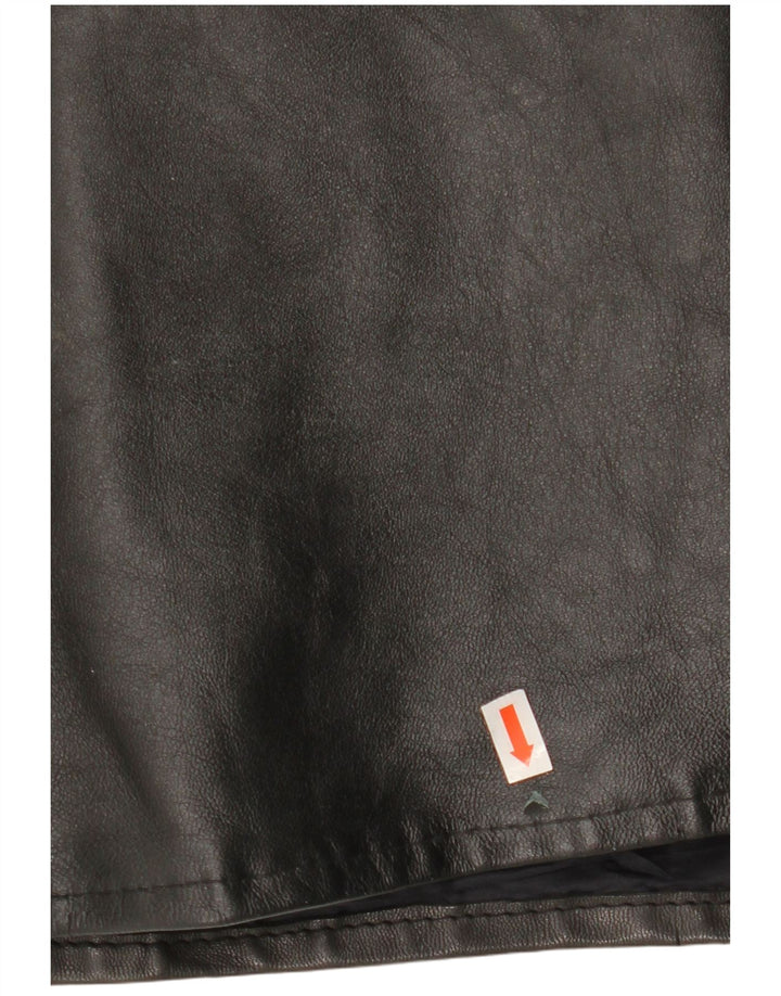 VINTAGE Gilet din piele pentru bărbați UK 40 Large Black