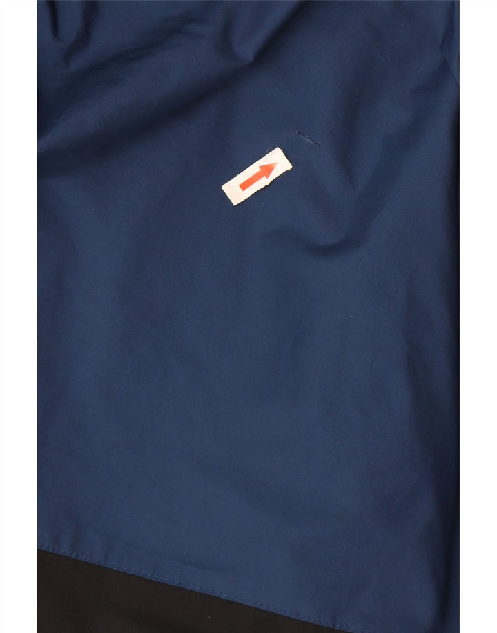Jachetă de trening pentru bărbați Adidas cu glugă, albastru mediu, poliester color bloc
