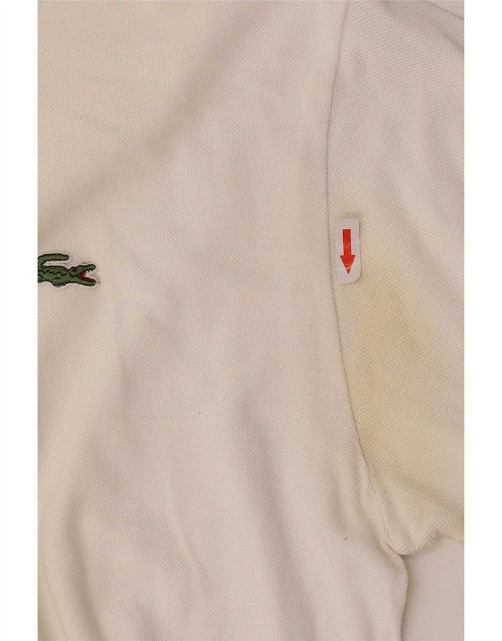 Tricou polo Lacoste pentru bărbați mărimea 5 mare, alb, bumbac
