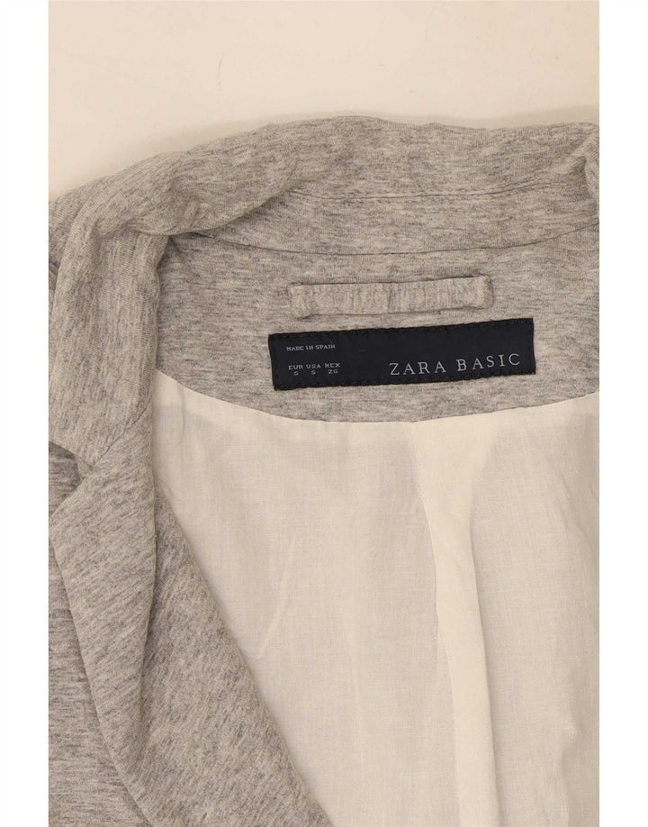 Sacou blazer pentru femei Zara, cu 1 nasture, UK 10, mic, gri cu pete