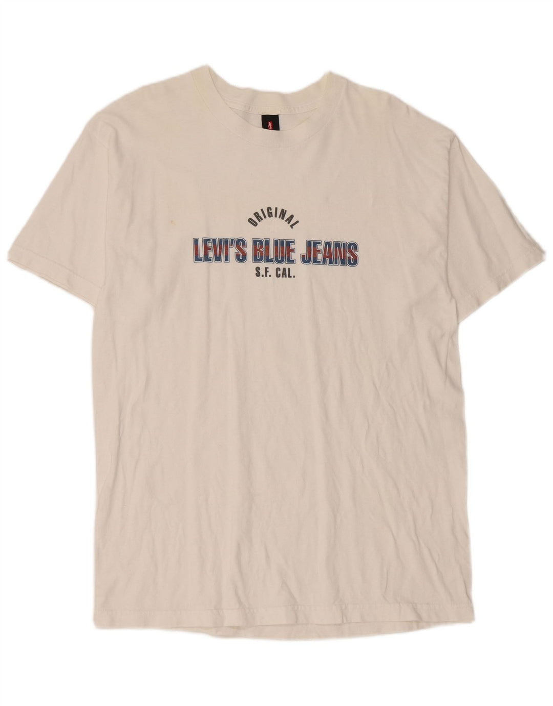 Tricou grafic Levi's pentru bărbați Top mare din bumbac alb