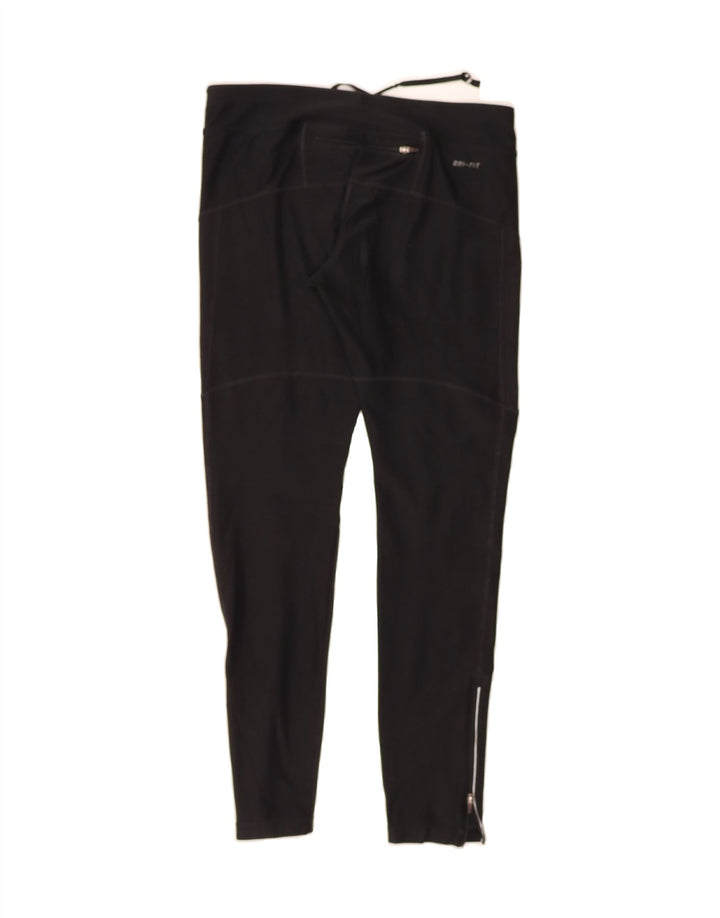 NIKE Womens Dri Fit Tracksuit Trousers UK 14 Medium  Black Polyester Vintage Nike and Second-Hand Nike from Messina Hembry 