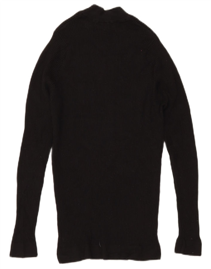 Pulover cu gât țestoasă pentru femei ZARA UK 8 mic, viscoză neagră