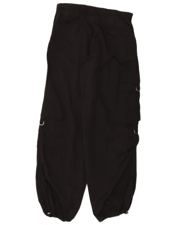 Pantaloni cargo largi pentru femei Zara Mediu L30 L31 Poliamidă neagră