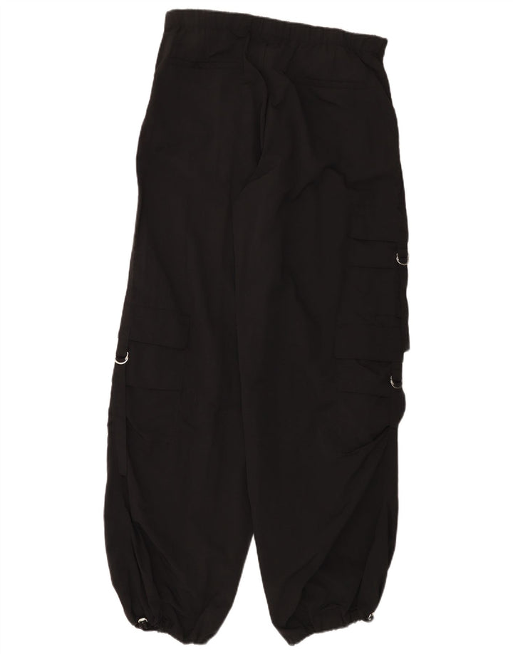 Pantaloni cargo largi pentru femei Zara Mediu L30 L31 Poliamidă neagră