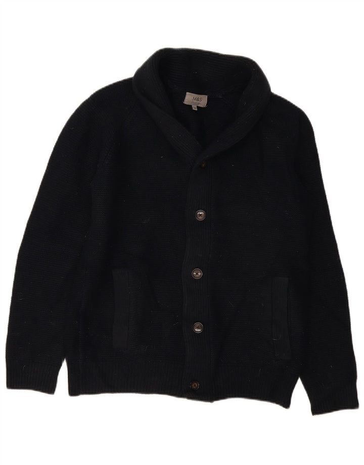 Pulover cardigan pentru bărbați Marks & Spencer, acrilic, albastru marin mic