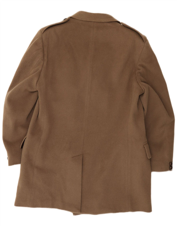 Palton militar Dack's pentru bărbați, la dublu piept, UK 42 XL, lână virgină maro