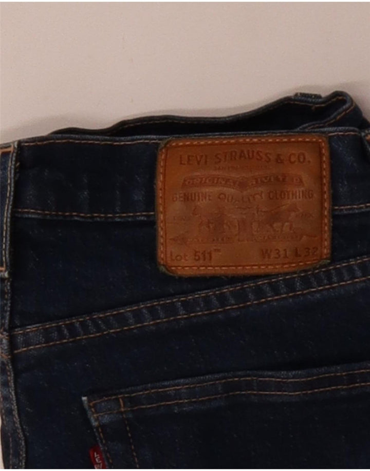Blugi pentru bărbați Levi's 511 Slim W31 L32 Bumbac bleumarin