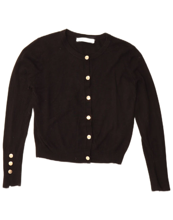 Pulover cardigan pentru femei Zara UK 14 Medium Black Viscose