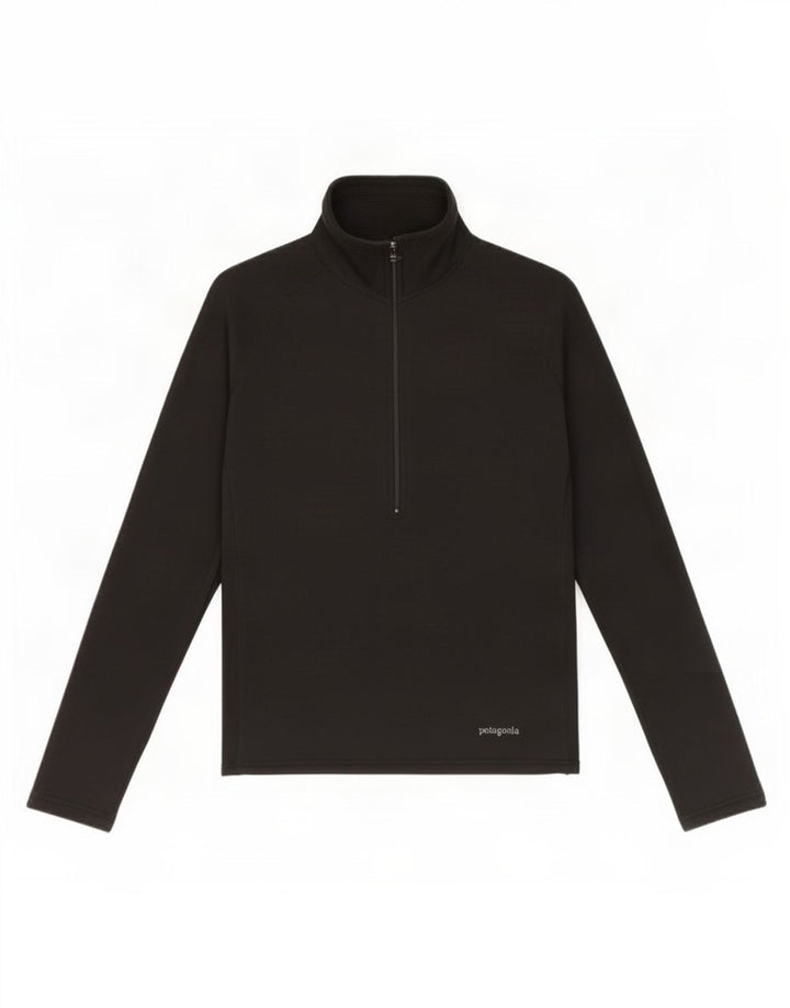 Patagonia Womens Zip Neck Pullover Trening Top UK 10 Small Black