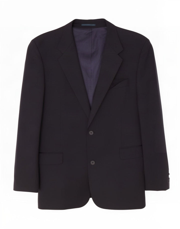 Blazer pentru bărbați Hugo Boss cu 2 nasturi EU 46 Lână mică, albastru bleumarin