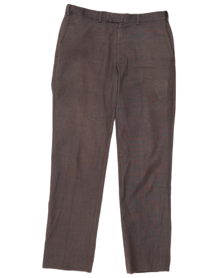 Marks & Spencer Pantaloni drepți pentru bărbați L32 L33 Lână gri