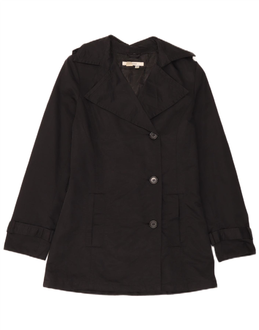 Trench pentru femei Zara UK 12 Bumbac mediu negru