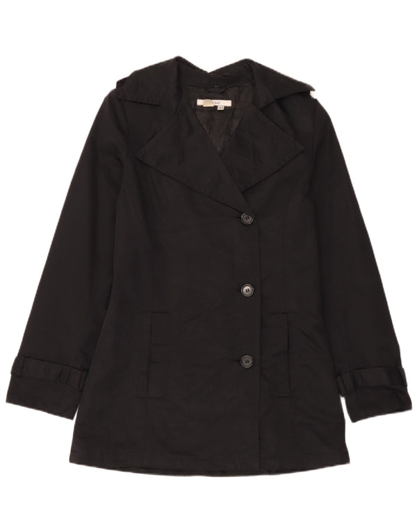 Trench pentru femei Zara UK 12 Bumbac mediu negru