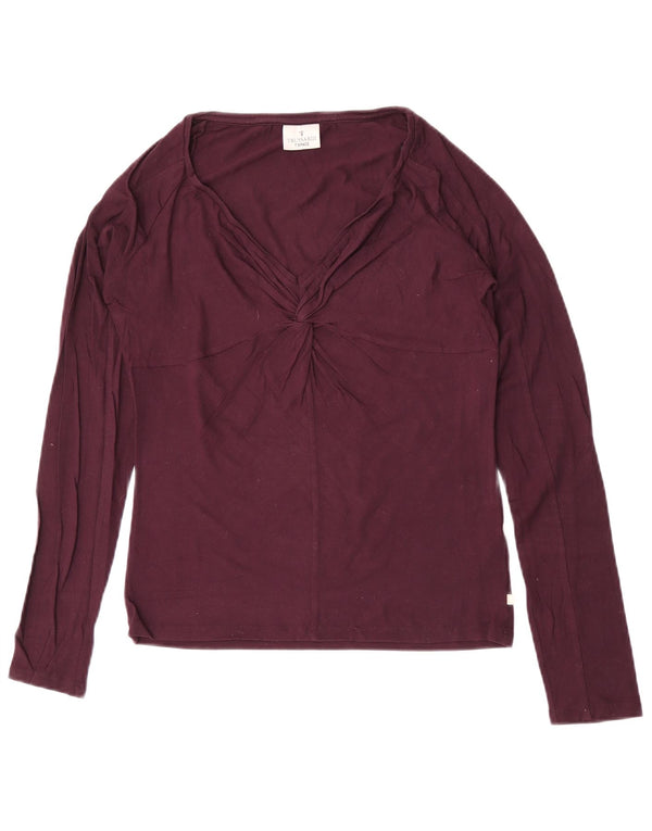 Trussardi Top pentru femei cu mânecă lungă UK 12 Medium Purple Viscose