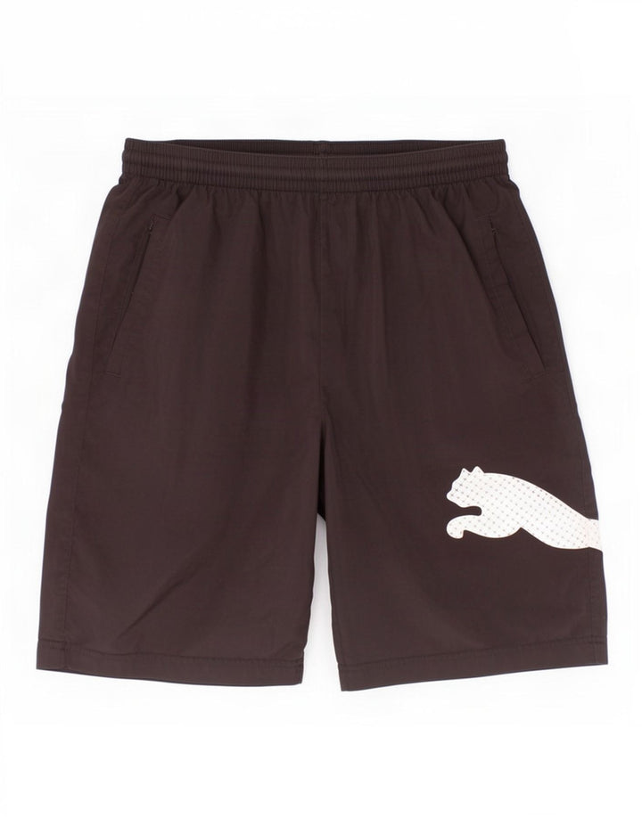Pantaloni scurți sport grafic Puma pentru băieți 13-14 ani, negru