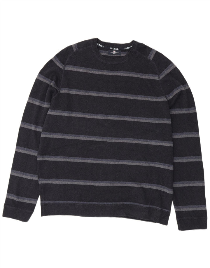 Marks & Spencer Pulover pentru bărbați, Blue Harbour, cu gât crew, 2XL, negru
