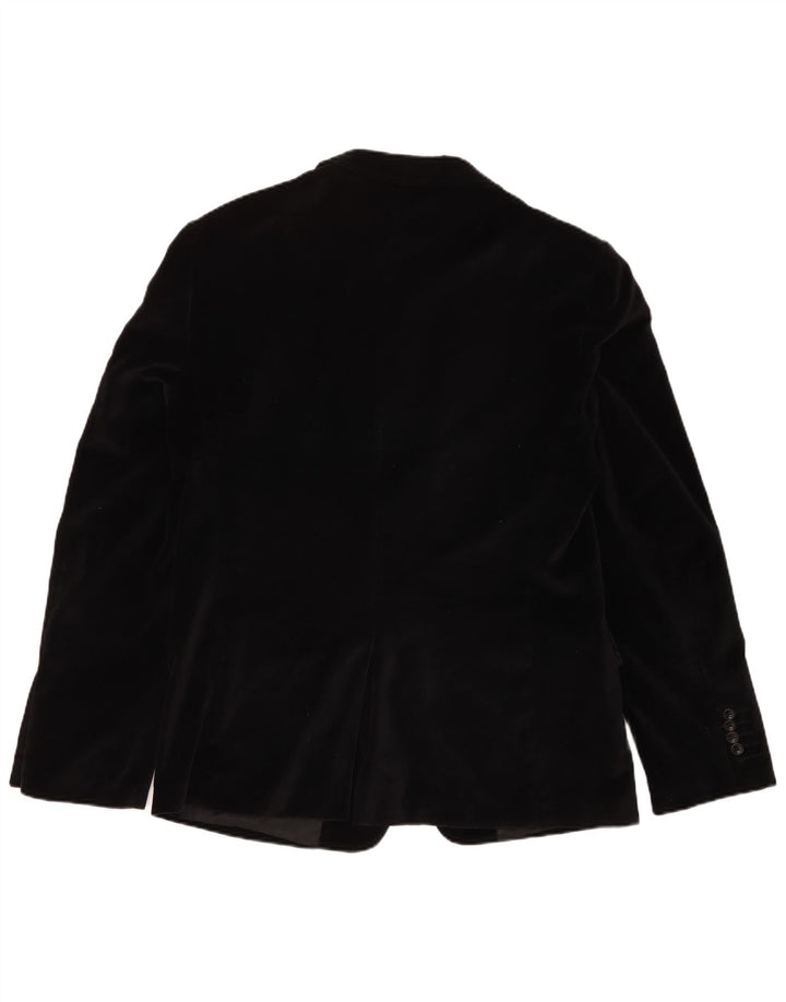 Jachetă pentru bărbați Calliope din catifea cu 2 nasturi IT 52 XL bumbac negru