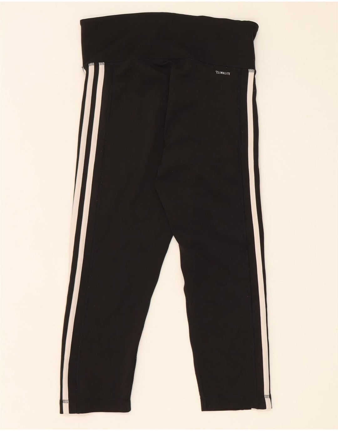 Leggings Adidas Climalite Capri pentru femei UK 8/10 Poliester negru mic