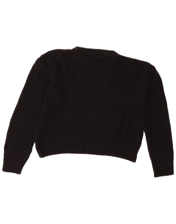 Pulover Pulover Crop Crew Deck pentru Damă Zara UK 14 Medium Negru