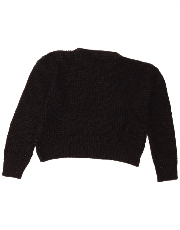 Pulover Pulover Crop Crew Deck pentru Damă Zara UK 14 Medium Negru