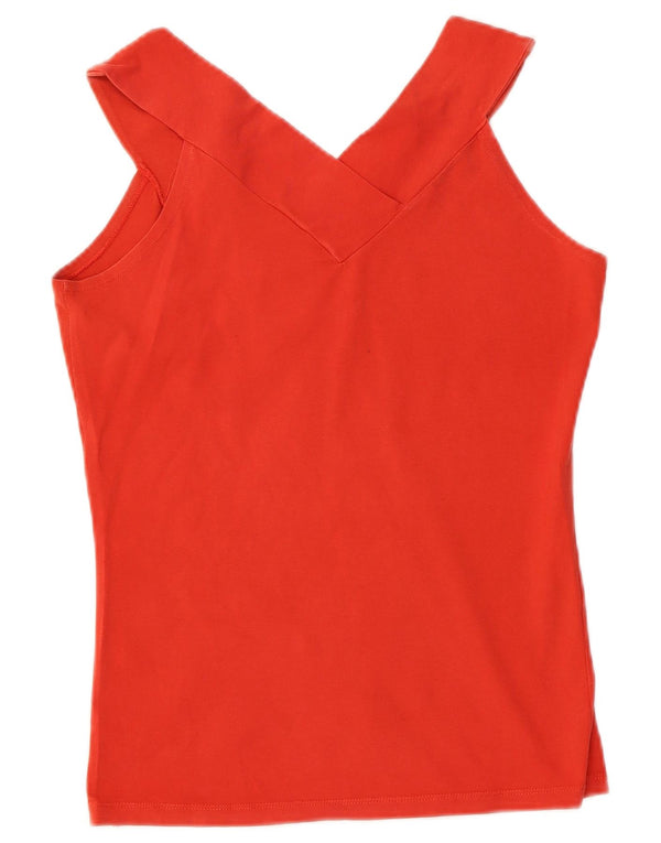 Calvin Klein Jeans Vest Top pentru femei UK 14 Large Red Bumbac