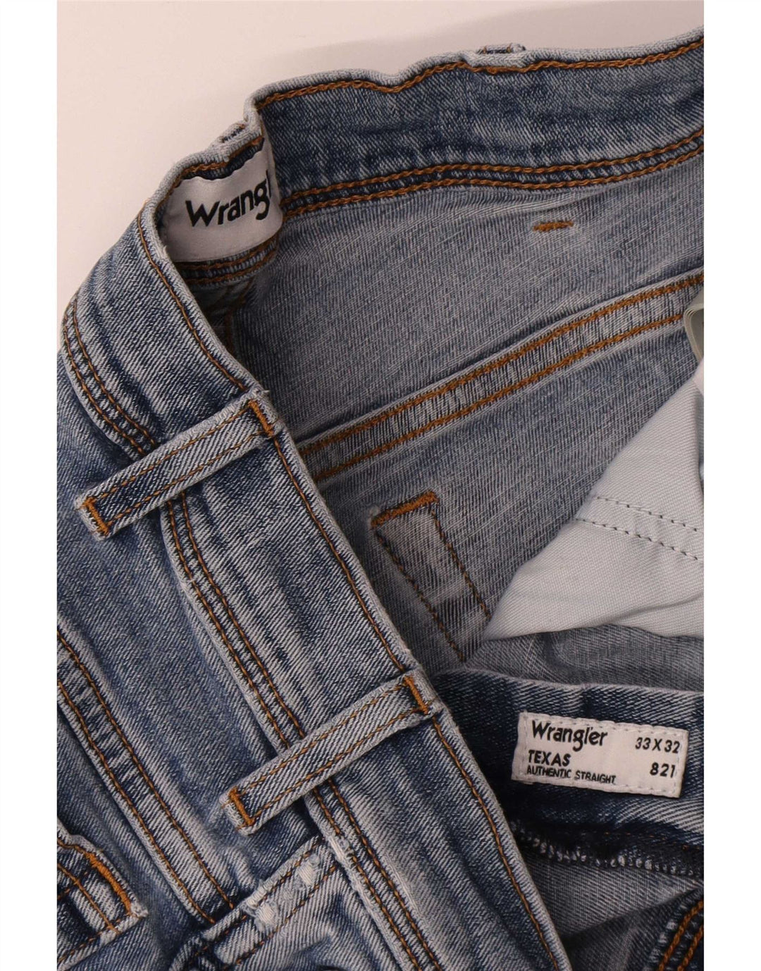 Blugi drepte pentru bărbați Wrangler Texas W33 L32 Bumbac albastru