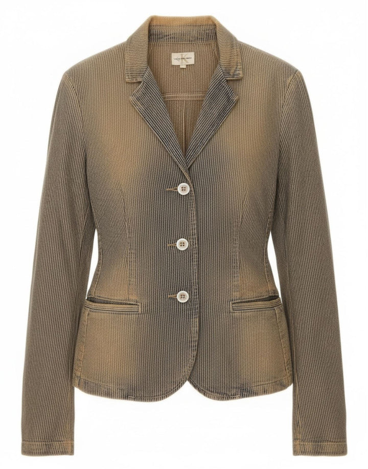 Calvin Klein Jeans Jachetă Blazer pentru femei cu 3 nasturi UK 10 Small Blue