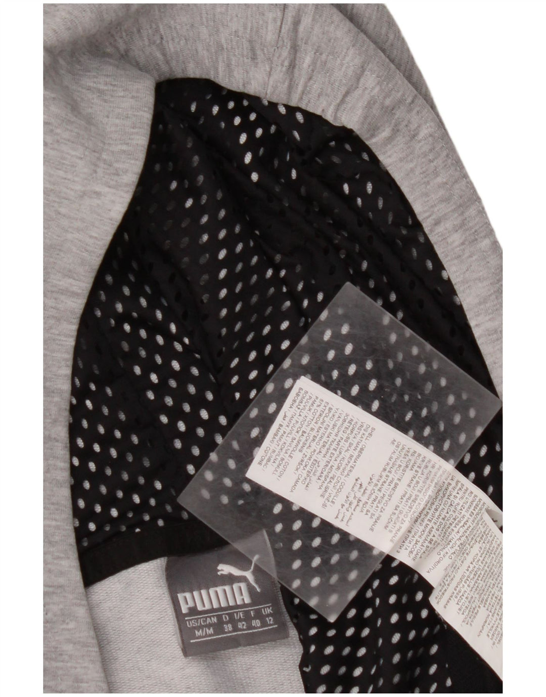 Pulover oversized Crop Hoodie PUMA pentru femei UK 12 Medium Gri Colorblock