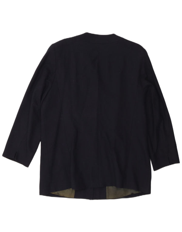 Sacou blazer pentru femei Personal Choice cu 3 nasturi UK 18 XL Lână bleumarin