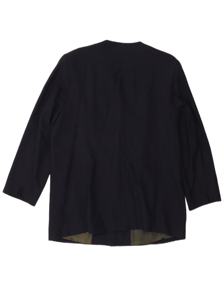 Sacou blazer pentru femei Personal Choice cu 3 nasturi UK 18 XL Lână bleumarin