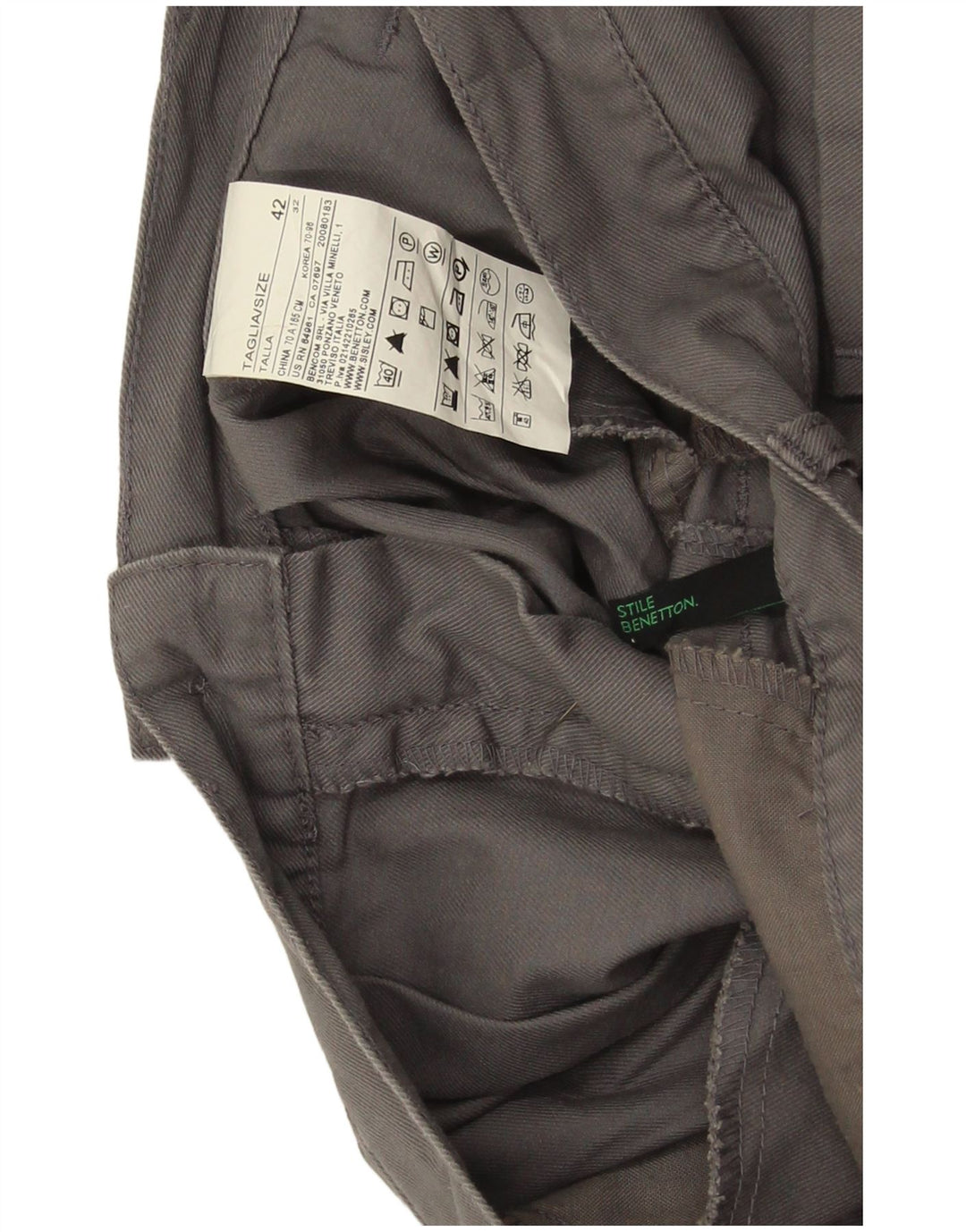 Bermude pentru femei Benetton IT 42 Medium W32 Bumbac gri