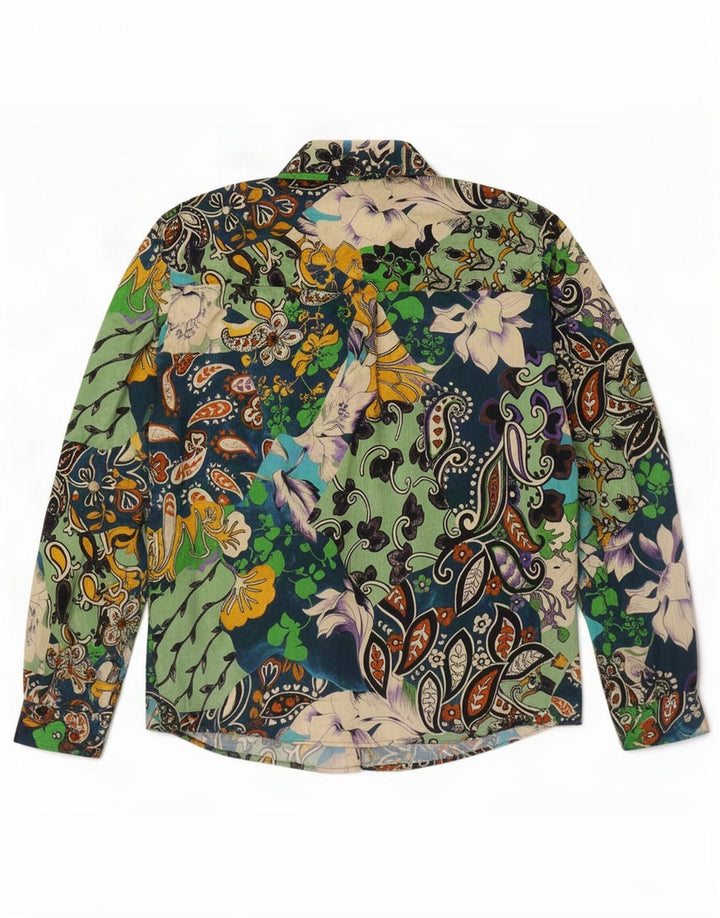Cămașă supradimensionată pentru femei Zara Marea Britanie 16 Poliester Paisley multicolor mare