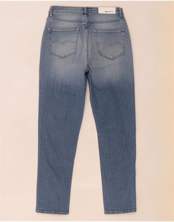 Replay pentru fete Mom Tapered Jeans 13-14 ani W25 L26 albastru bumbac