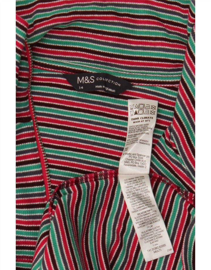 Marks & Spencer Top pentru femei cu mânecă lungă UK 14 Mediu, multicolor, cu dungi